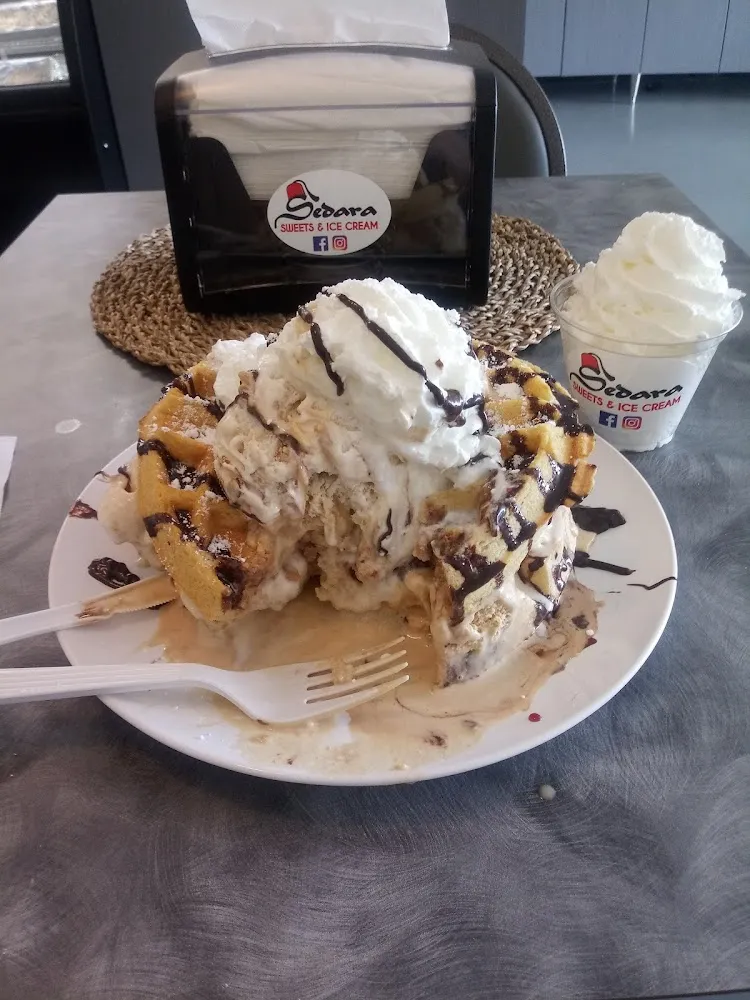 Waffles and Ice Cream